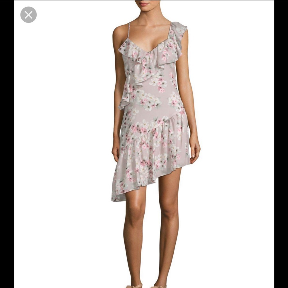 Parker Floral Ruffle One-shoulder Dress NEW